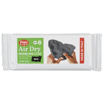 Open in modal - Pepy Air Dry Clay - Black, 1.1 lb - front of packaging