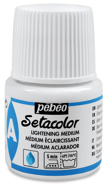 Pebeo Setacolor Fabric Medium - Lightener, 45 ml bottle