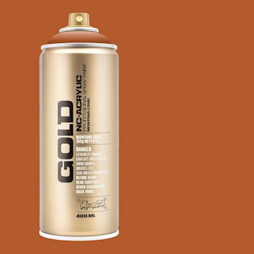 Open in modal - Montana Gold Acrylic Professional Spray Paint - Shock Brown Light, 400 ml (Spray can with color swatch)