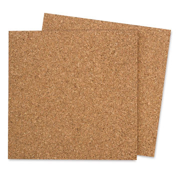 Midwest Products Cork Board - Front view of two 12" square sheets shown 