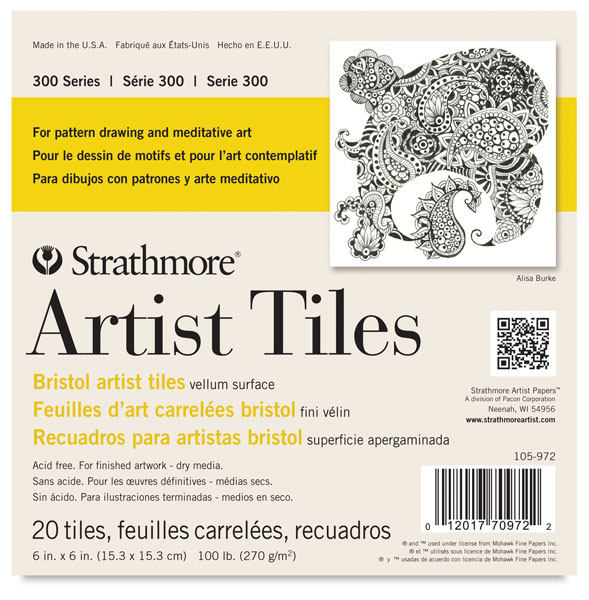 Strathmore Bristol Paper Pad, 300 Series, Regular, 11in x 14in, 20  Sheets/Pad 