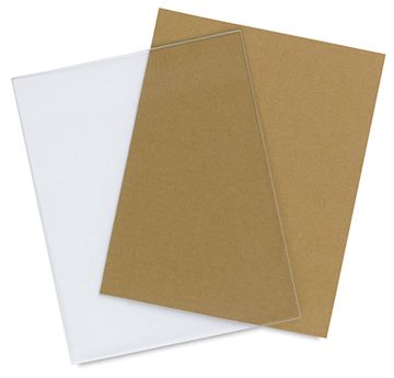 Open in modal - MCS Glass and Backing - Single glass with cardboard backing shown