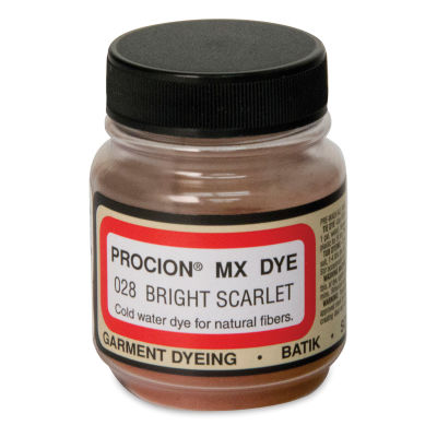 Jacquard Procion MX Fiber Reactive Cold Water Dye - Bright Scarlet, 2/3 oz jar