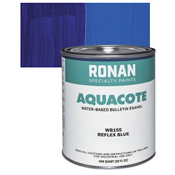 Open in modal - Ronan Aquacote Water-Based Acrylic Color - Reflex Blue, Quart and swatch