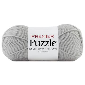 Open in modal - Premier Yarn Puzzle Solids Yarn - Light Gray, 328 yds