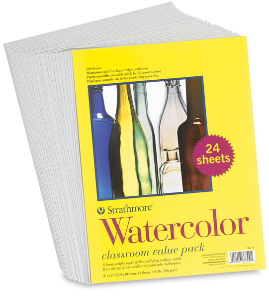 WATERCOLOR PAPER STRATHMORE 300 SERIES 140 LB/300 g/m2 22X30 COLD PRESSED  373-10