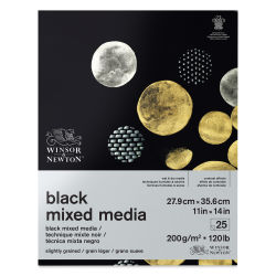 Winsor & Newton Black Mixed Media Pad - 11" x 14"