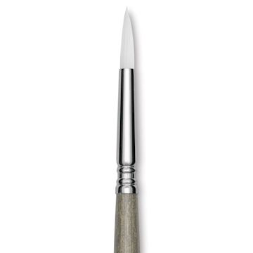 Open in modal - Escoda Perla Toray White Synthetic Brush - Round, Short Handle, Size 10 close up