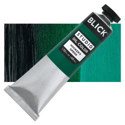 Blick Oil Colors - Hooker's Green, 40 ml, Tube with Swatch