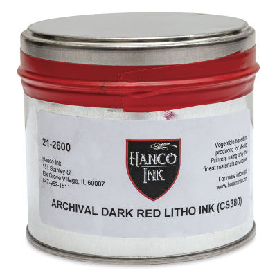 Hanco Standard Palette Litho Ink - 1 lb, Dark Red