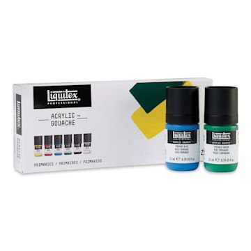 Open in modal - Liquitex Acrylic Gouache - Primaries, Set of 6, 22ml