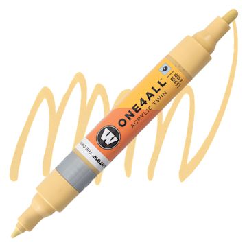 Open in modal - Molotow One4All Acrylic Twin Marker - Sahara Beige Pastel marker and swatch