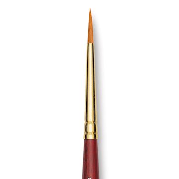 Open in modal - Grumbacher Goldenedge Brush - Round, Short Handle, Size 2 close up