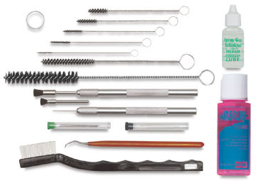 Airbrush Cleaning Kit - Components of Kit shown horizontally