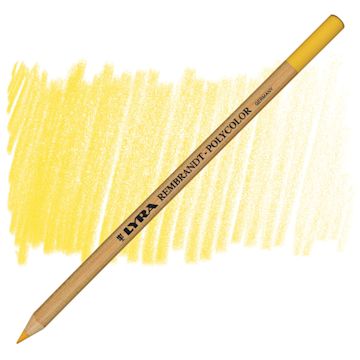 Open in modal - Lyra Rembrandt Polycolor Premium Oil-Based Colored Pencil - Cadmium Yellow Deep pencil and swatch