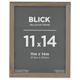 Blick Bellevue Frame - Grey Woodgrain, 11" x 14", front of frame