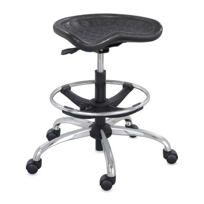 Safco Sit-Star Stool - Black, With Footring