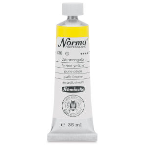 Schmincke Norma Professional Oil Paint - Lemon Yellow, 35 ml, Tube