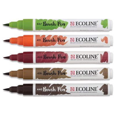 Royal Talens Ecoline Brush Pen Marker Set- 5 Autumn Hues