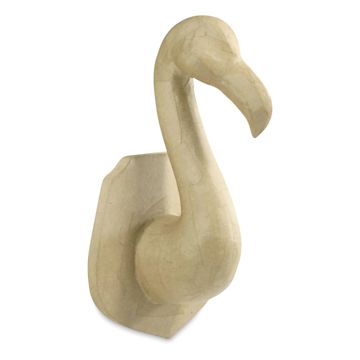 Open in modal - DecoPatch Paper Mache Animal Head Trophy - Flamingo