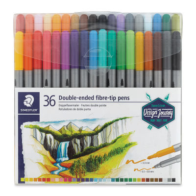 Staedtler Double-Ended Fiber-Tip Pens - Set of 36