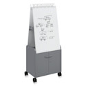 Smith Systems Cascade Spiral Noteboard Unit - Platinum, Totes, With Doors