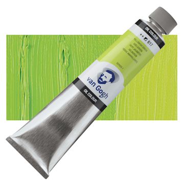 Open in modal - Van Gogh Oil Paint - Yellowish Green, 200 ml tube and swatch