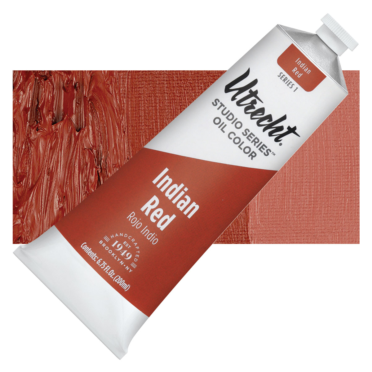 Utrecht Studio Series Oil Paint - Indian Red, 200 ml tube