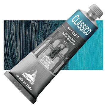 Open in modal - Maimeri Classico Oil Color - Phthalo Blue Green, 60 ml tube and swatch