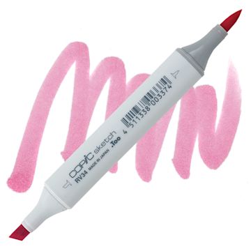 Open in modal - Copic Sketch Marker - Dark Pink RV34 marker and swatch