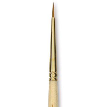 Open in modal - Silver Brush Silver Kolinsky Red Sable Brush - Short Handle, Round, Size 0, close-up