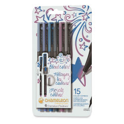 Chameleon Fineliner Pens - Set of 6, Cool Colors