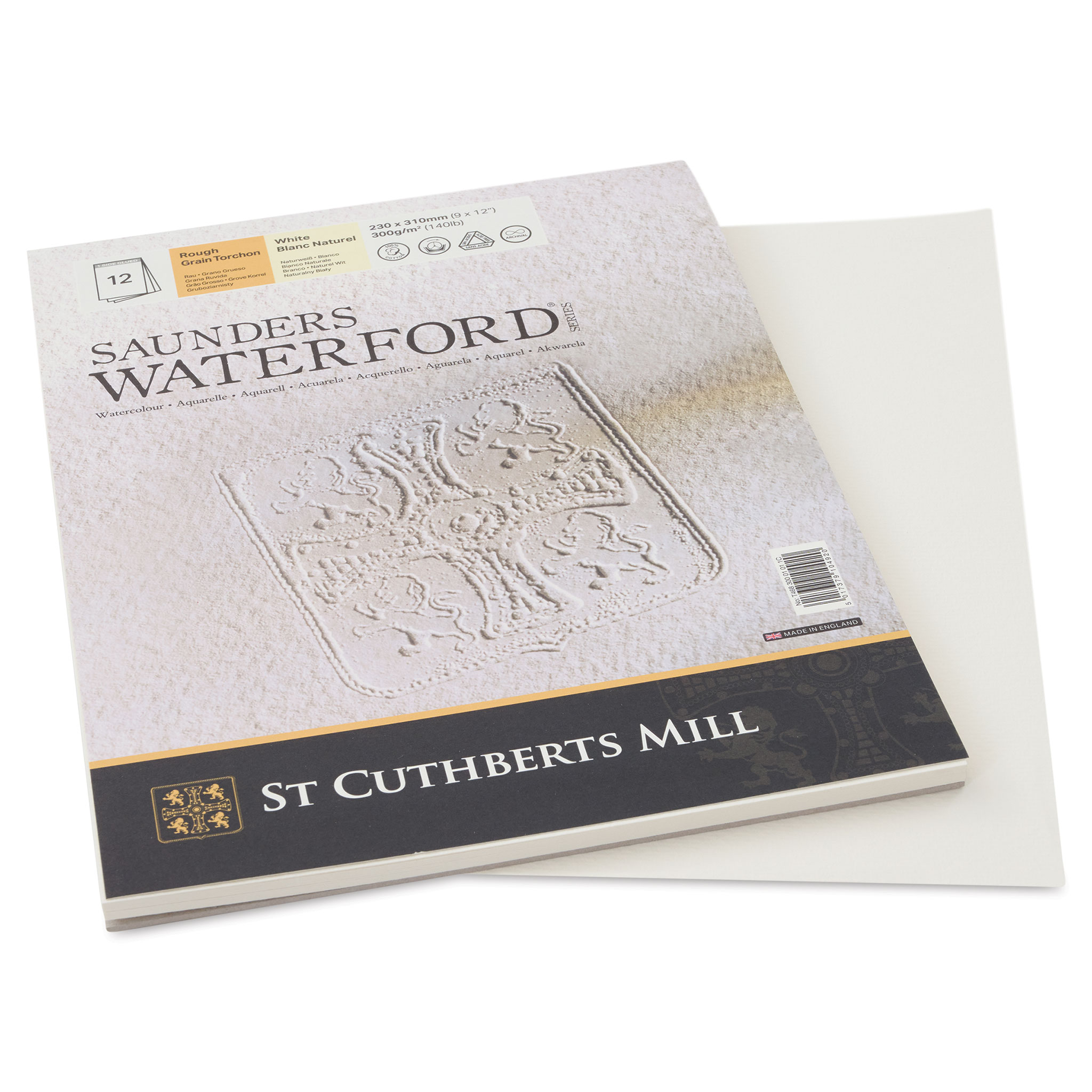 Saunders Waterford Watercolor Pad - 12 x 16, Rough, 140 lb, 12 Sheets