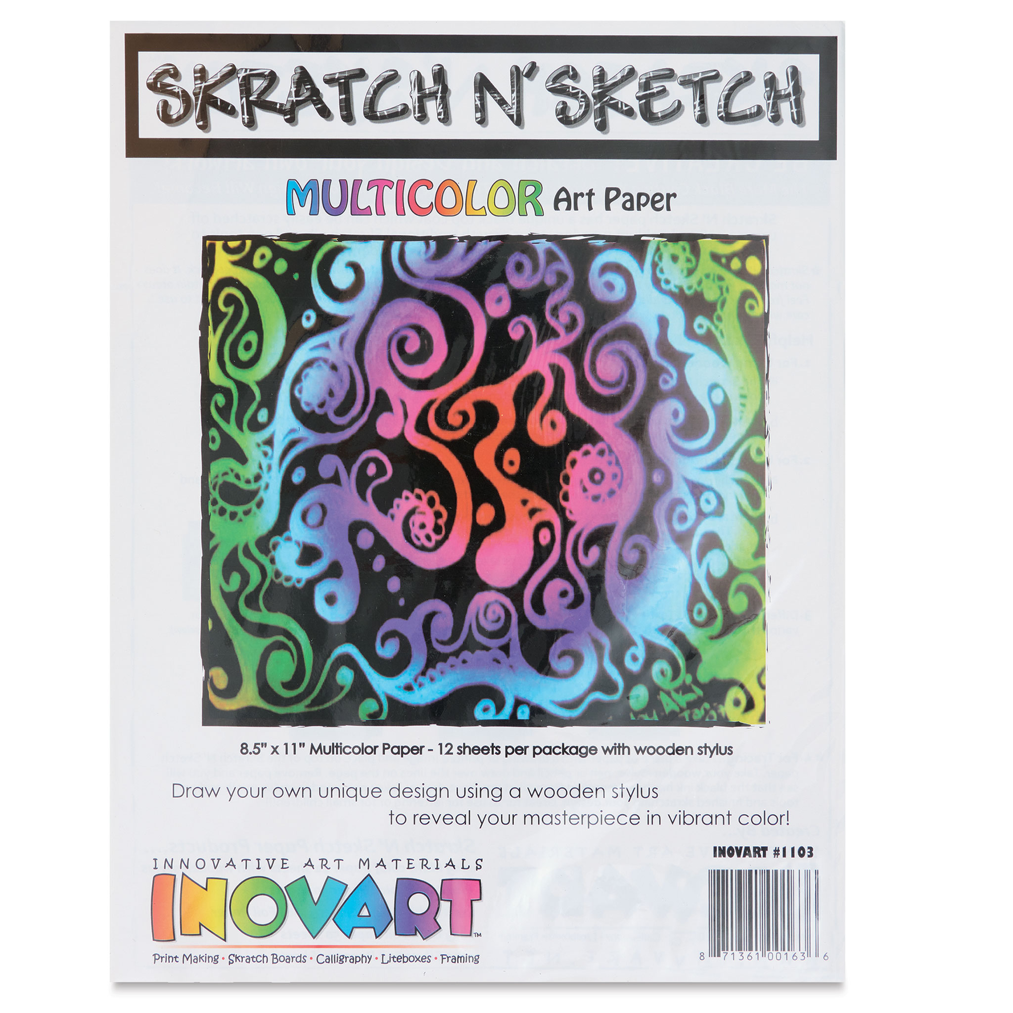 Scratch Pad Art Paper A3 for Kids & Adults, Rainbow Painting Night