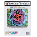 Inovart Skratch N' Sketch Scratch Paper - Multicolor, Pkg of 12