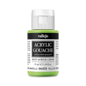 Vallejo Acrylic Gouache - Yellow Green, 35 ml