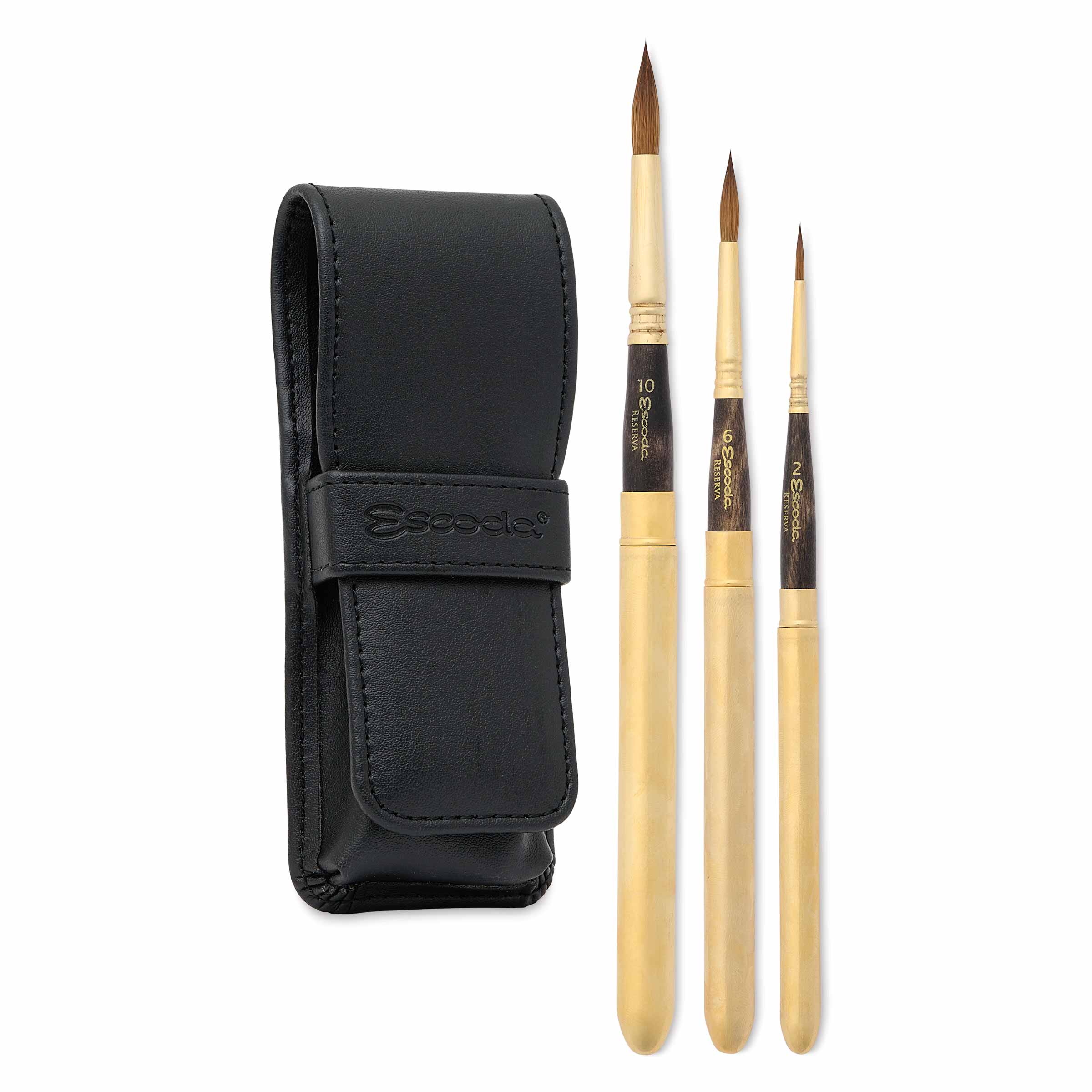 Escoda Reserva Kolinsky-Tajmyr Pocket Brushes and Set | BLICK Art