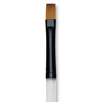 Open in modal - Dynasty Black Gold Brush - Flat Wash, Short Handle, Size 1/4" close up