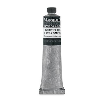 Open in modal - Marshall's Photo Oil Color - Ivory Black Extra Strong, 3/4" x 4" Tube