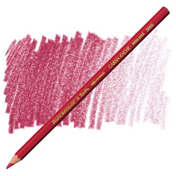 Open in modal - Caran d'Ache Supracolor Soft Aquarelle Pencil - Carmine pencil and swatch