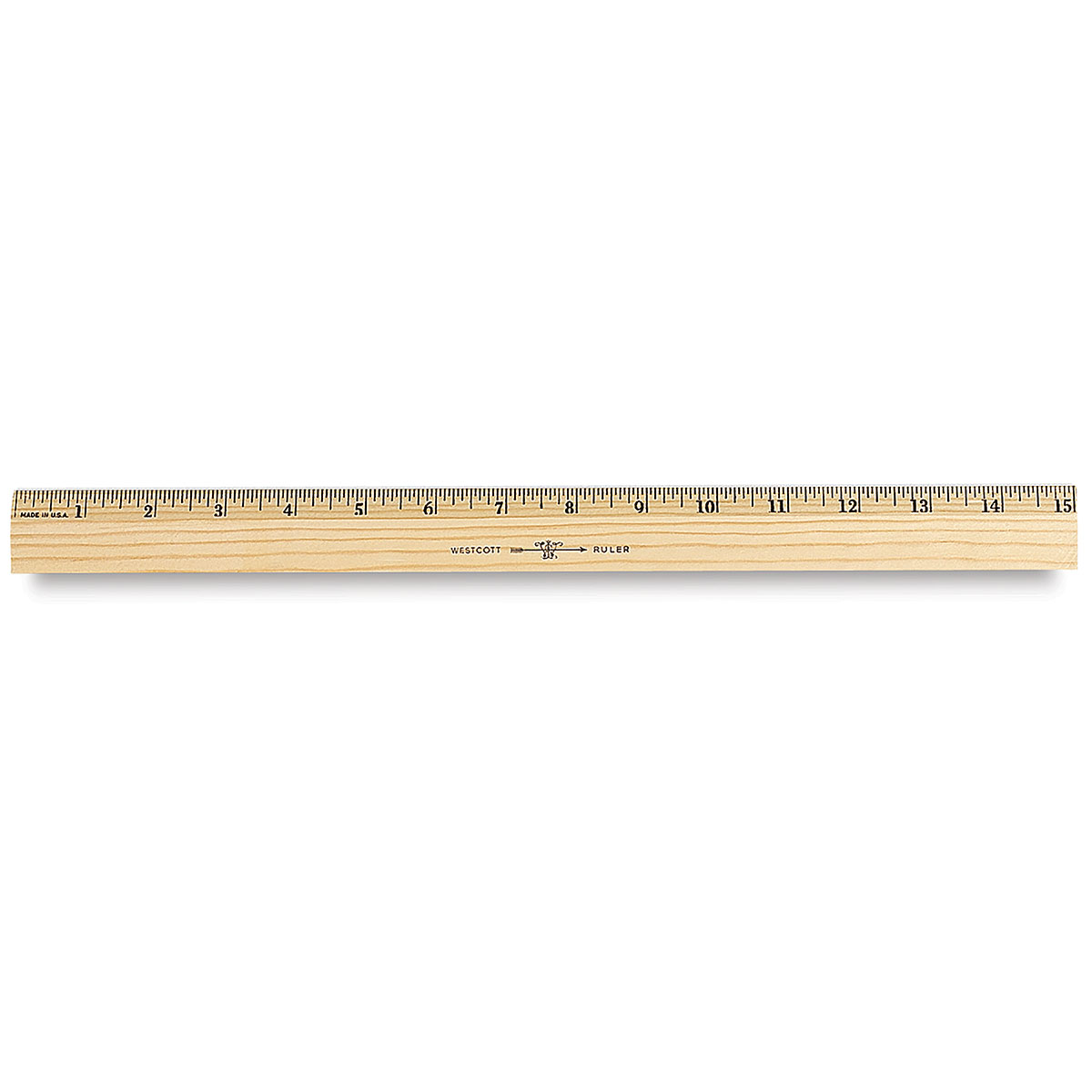 Westcott Flexible Wood/Brass Edge Ruler