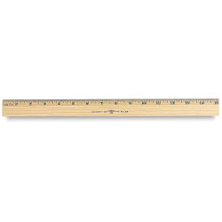 Westcott Ruler with Single Metal Edge - , 15'', Wood with Single Metal ...