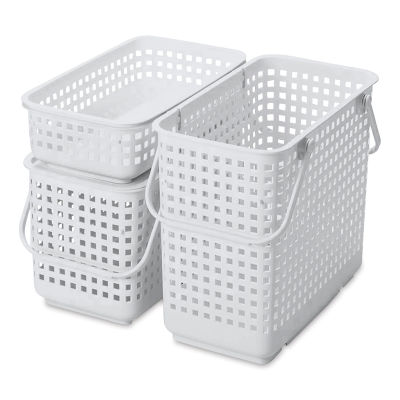 Like-It Modular Storage Baskets - small and medium stack to the same height as the large.