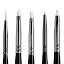Angelus Synthetic Paint Brush Set - Micro Detail, Set of 5, Short Handle
