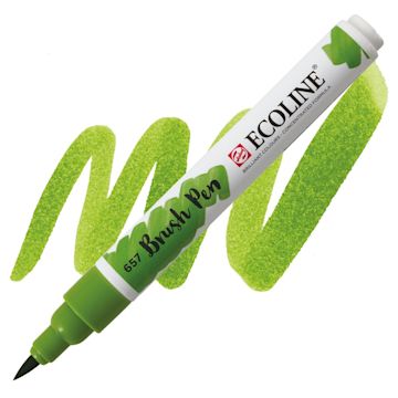 Open in modal - Royal Talens Ecoline Brush Marker - Bronze Green marker and swatch