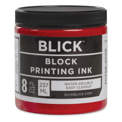 Blick Water-Soluble Block Printing Ink - Red, 8 oz