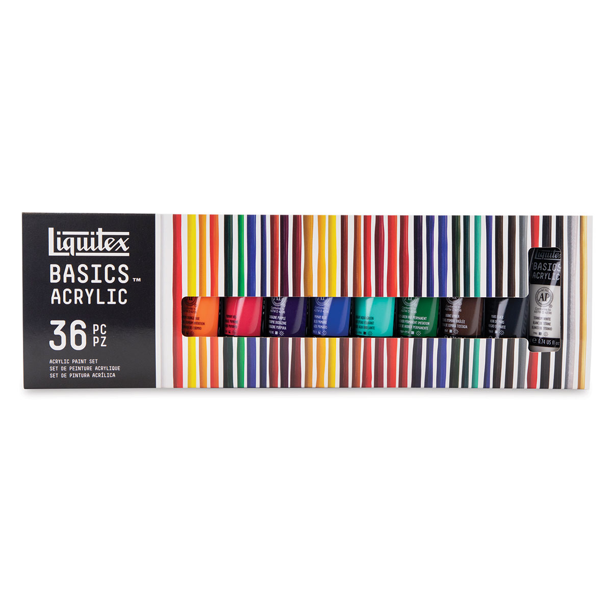 Liquitex BASICS Acrylic Paint Mixing Set, 2.53 Ounce Tubes, Set of 8