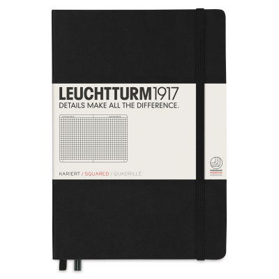 Leuchtturm1917 Squared Hardbound Notebook - Black, 5-3/4" x 8-1/4" 