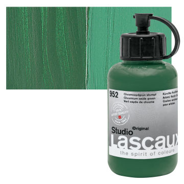 Lascaux Studio Acrylics - Chromium Oxide Green, 85 ml bottle