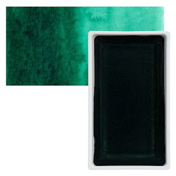 Open in modal - Kuretake Gansai Tambi Watercolor Pan - Forest Green pan and swatch